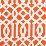 Schumacher Imperial Trellis Ii Ivory / Mandarin Fabric