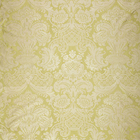 Schumacher Padova Damask Print Celadon Fabric - Eade's Wallpaper