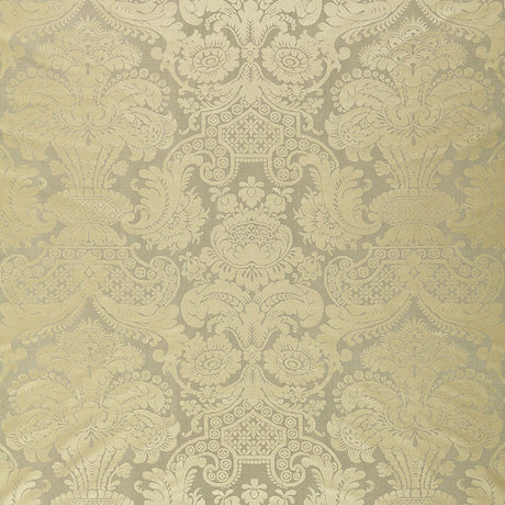 Schumacher Padova Damask Print Mercury Fabric - Eade's Wallpaper