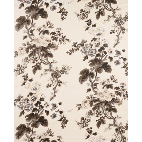 Schumacher Pyne Hollyhock Charcoal Fabric