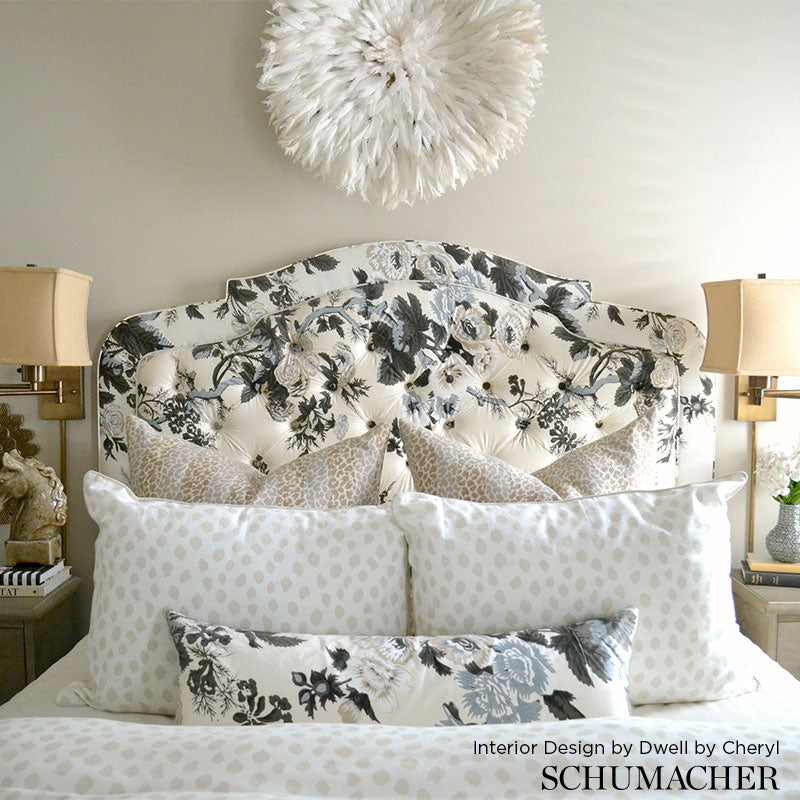 家具 mustering Schumacher 174450 PYNE HOLLYHOCK in CHARCOAL Fabric - Eade's