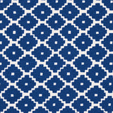 Schumacher Ziggurat Blue Fabric - Eade's Wallpaper