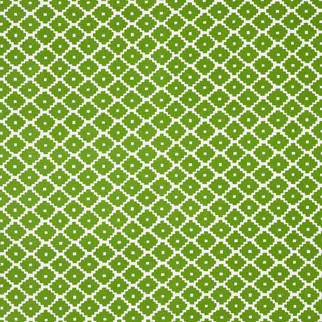 Schumacher Ziggurat Green Fabric - Eade's Wallpaper