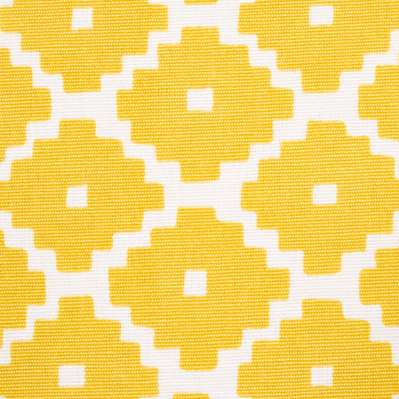 Schumacher Ziggurat Yellow Fabric - Eade's Wallpaper