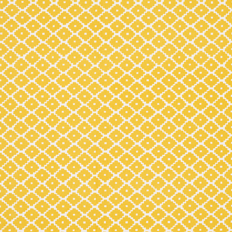 Schumacher Ziggurat Yellow Fabric - Eade's Wallpaper