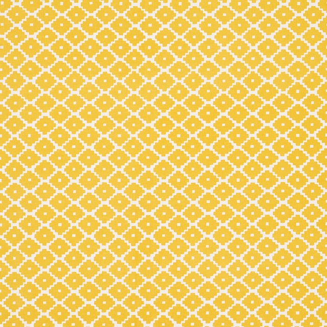 Schumacher Ziggurat Yellow Fabric - Eade's Wallpaper