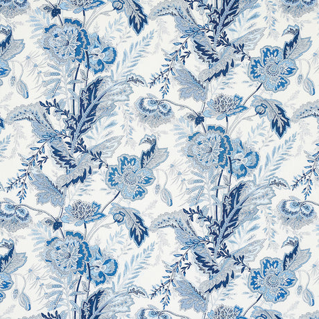Schumacher Sandoway Vine Delft Fabric - Eade's Wallpaper