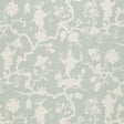 Schumacher Shantung Silhouette Print Mineral Fabric - Eade's Wallpaper