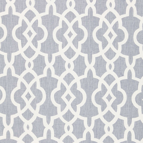 Schumacher Summer Palace Fret Wisteria Fabric - Eade's Wallpaper