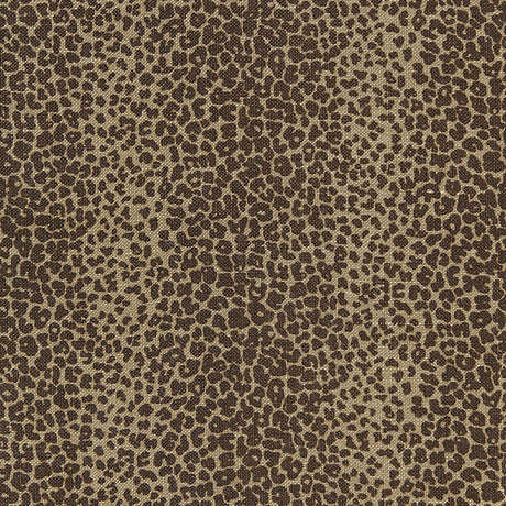 Schumacher Leopard Linen Print Java Fabric - Eade's Wallpaper