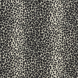 Schumacher Leopard Linen Print Ebony Fabric - Eade's Wallpaper