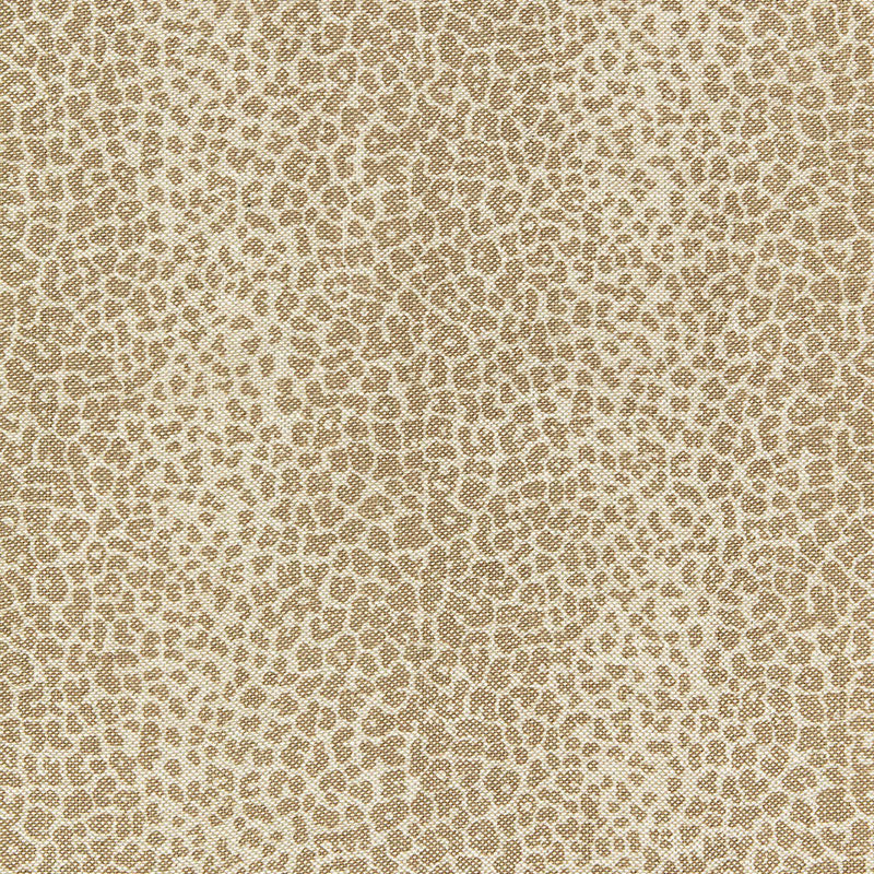 Schumacher Leopard Linen Print Sesame Fabric - Eade's Wallpaper