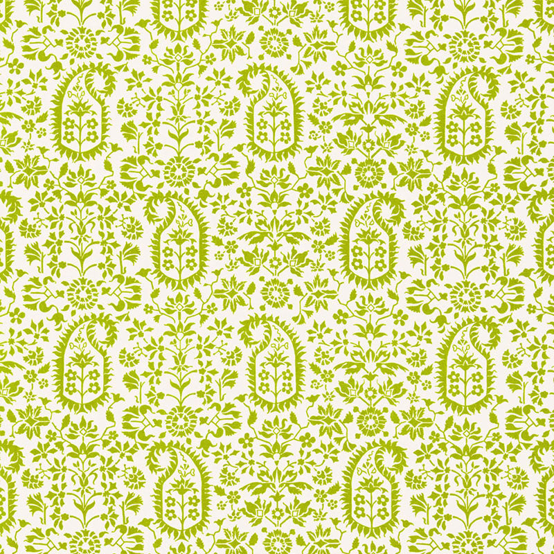 Schumacher Kalika Paisley Print Palm Fabric