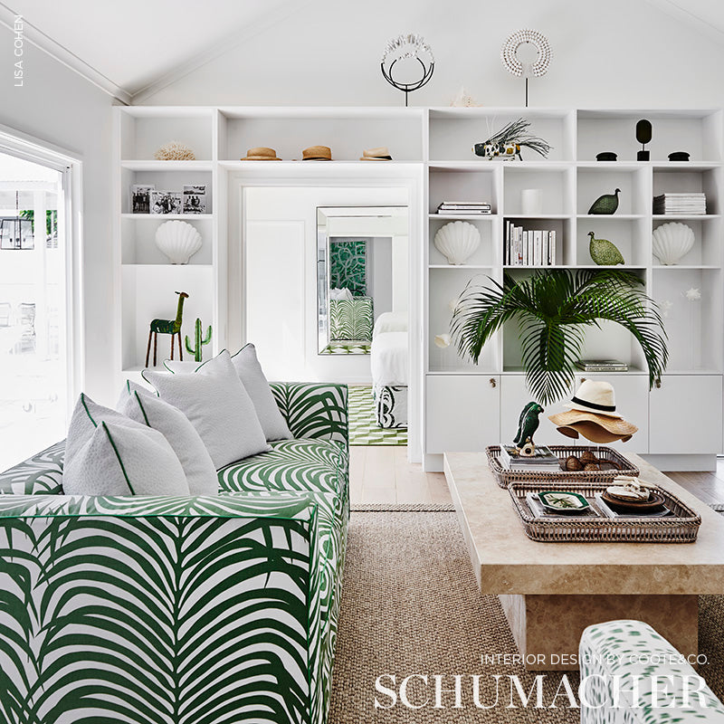 Schumacher 174871 ZEBRA PALM in JUNGLE Fabric - Eade's – Eades
