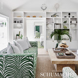 Schumacher Zebra Palm Jungle Fabric - Eade's Wallpaper