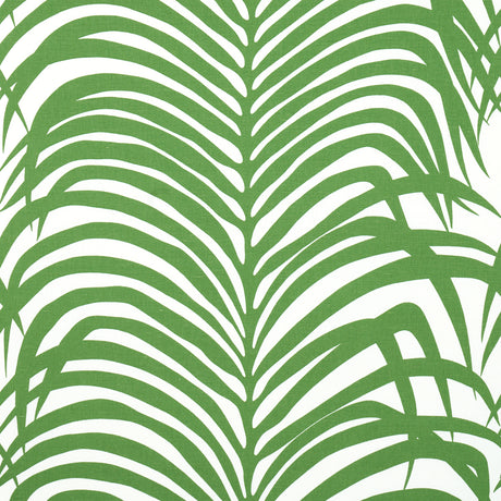Schumacher Zebra Palm Jungle Fabric - Eade's Wallpaper