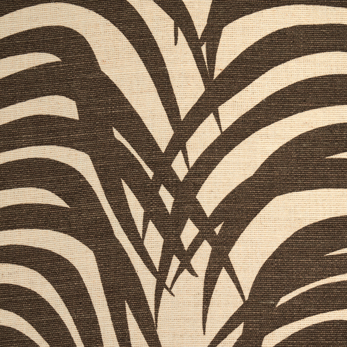 Schumacher Zebra Palm Java Fabric - Eade's Wallpaper