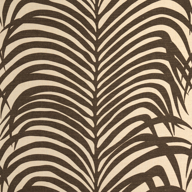 Schumacher Zebra Palm Java Fabric - Eade's Wallpaper
