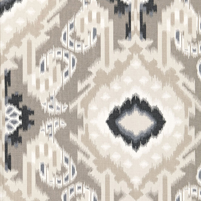 Schumacher Kiribati Ikat Print Linen Fabric - Eade's Wallpaper