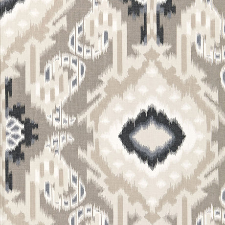 Schumacher Kiribati Ikat Print Linen Fabric - Eade's Wallpaper