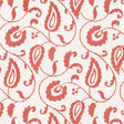 Schumacher Malacca Ikat Vine Watermelon Fabric - Eade's Wallpaper