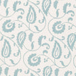 Schumacher Malacca Ikat Vine Lake Fabric - Eade's Wallpaper