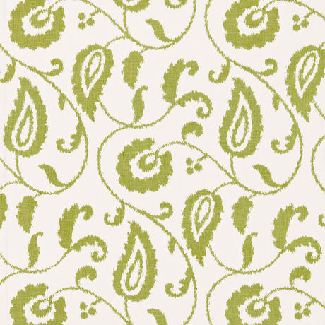 Schumacher Malacca Ikat Vine Willow Fabric - Eade's Wallpaper