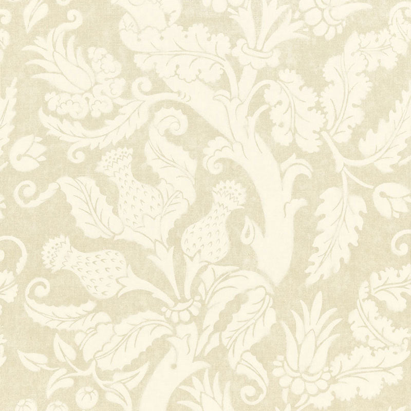 Schumacher Villa De Medici Greige Fabric - Eade's Wallpaper