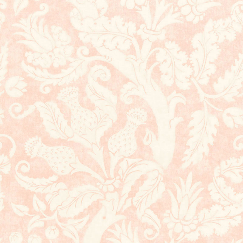 Schumacher Villa De Medici Blush Conch Fabric - Eade's Wallpaper