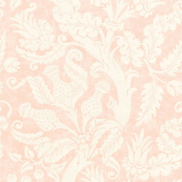 Schumacher Villa De Medici Blush Conch Fabric - Eade's Wallpaper