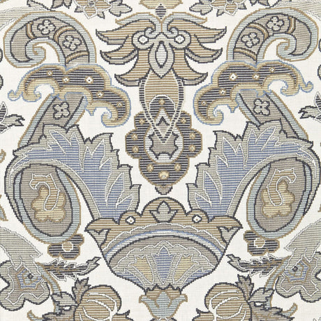 Schumacher 175081 MATAURA LINEN PRINT in GREIGE Fabric - CLA