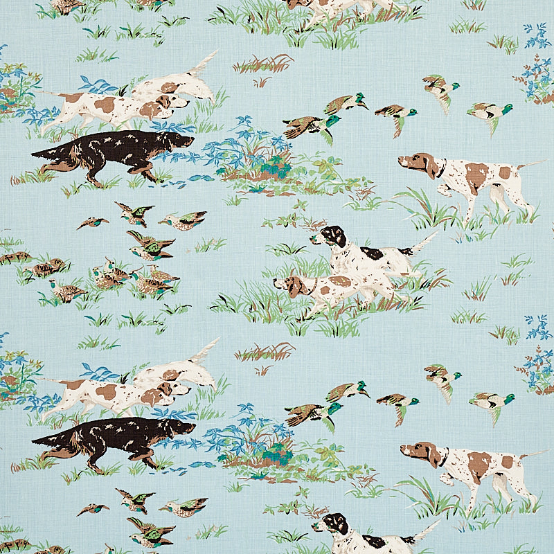 Schumacher 175161 POINTERS in SKY Fabric - Eade's – Eades