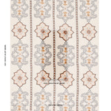 Schumacher Temara Hand Embroidered Print Natural Fabric - Eade's Wallpaper