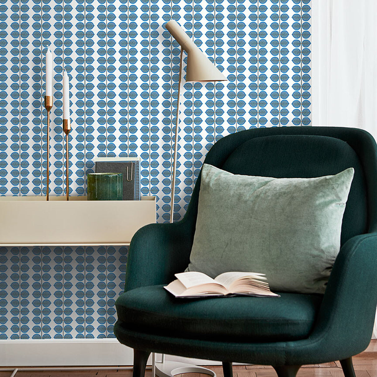 Schumacher 1752 BERSÃ… in BLUE Wallpaper - Eade’s – Eades Wallpaper ...