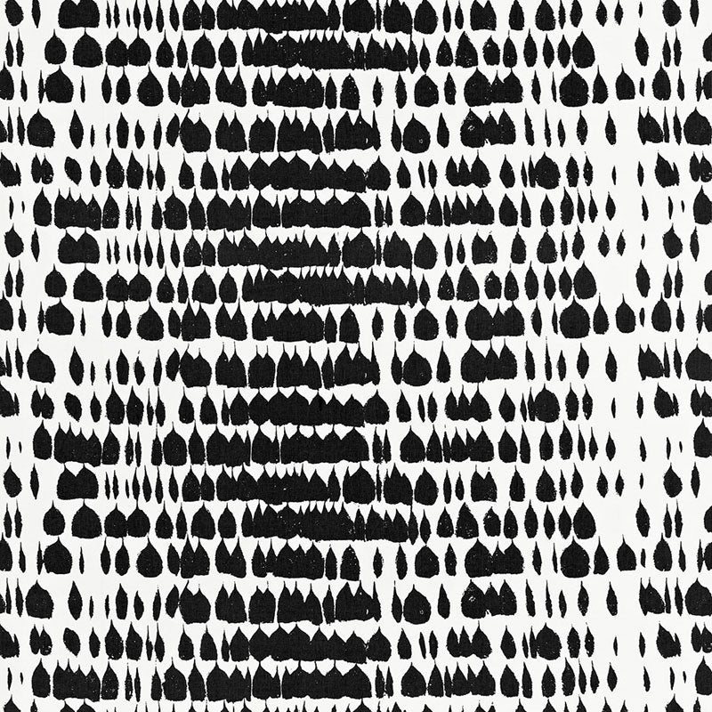 Schumacher Queen Of Spain Black Fabric - Eade's Wallpaper