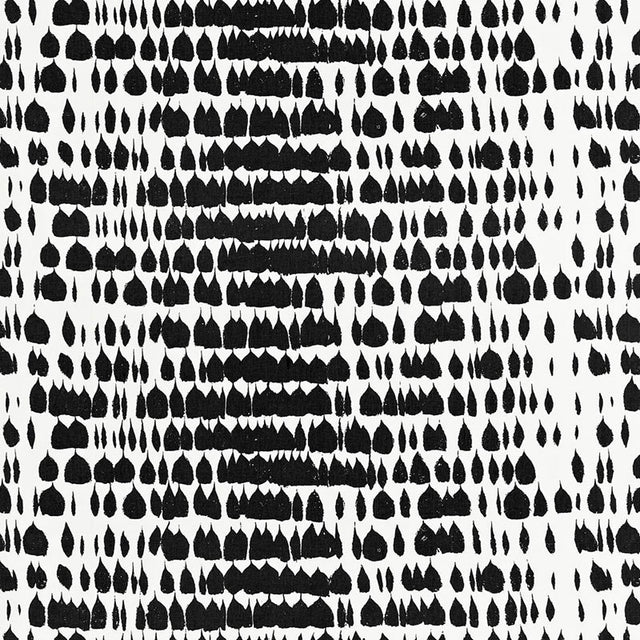 Schumacher Queen Of Spain Black Fabric - Eade's Wallpaper
