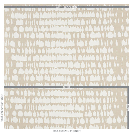 Schumacher Queen Of Spain Natural Fabric - Eade's Wallpaper