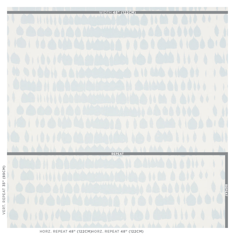Schumacher Queen Of Spain Sky Fabric - Eade's Wallpaper