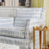 Schumacher Queen Of Spain Sky Fabric - Eade's Wallpaper