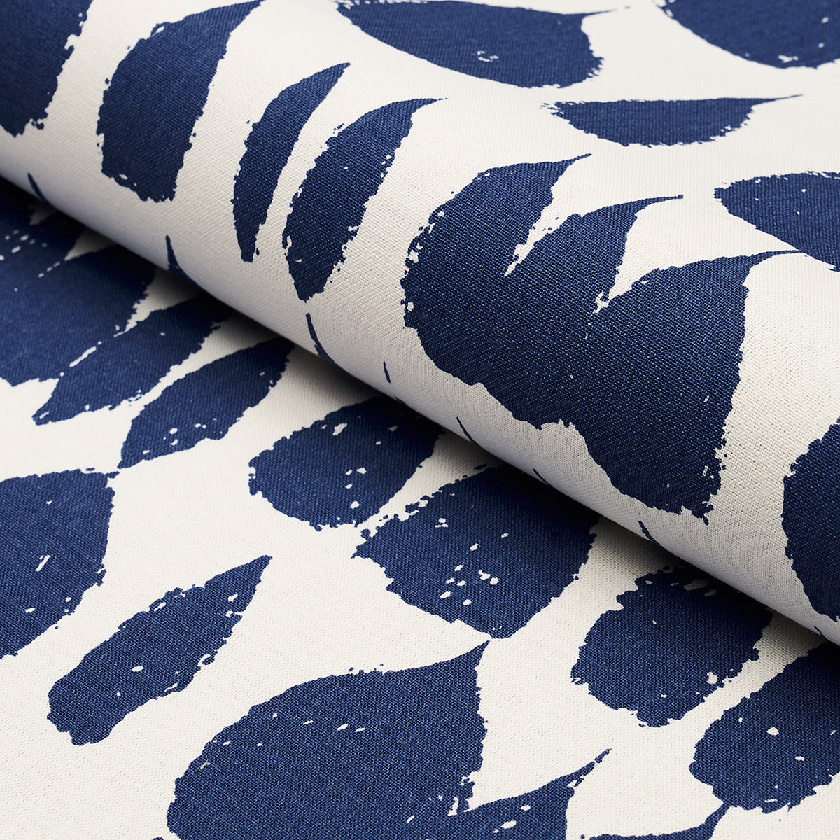Schumacher Queen Of Spain Navy Fabric - Eade's Wallpaper