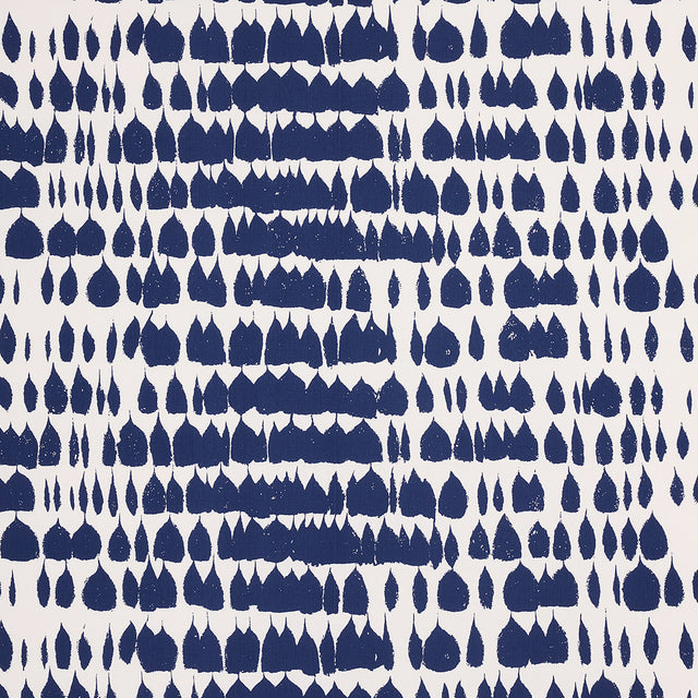 Schumacher Queen Of Spain Navy Fabric - Eade's Wallpaper