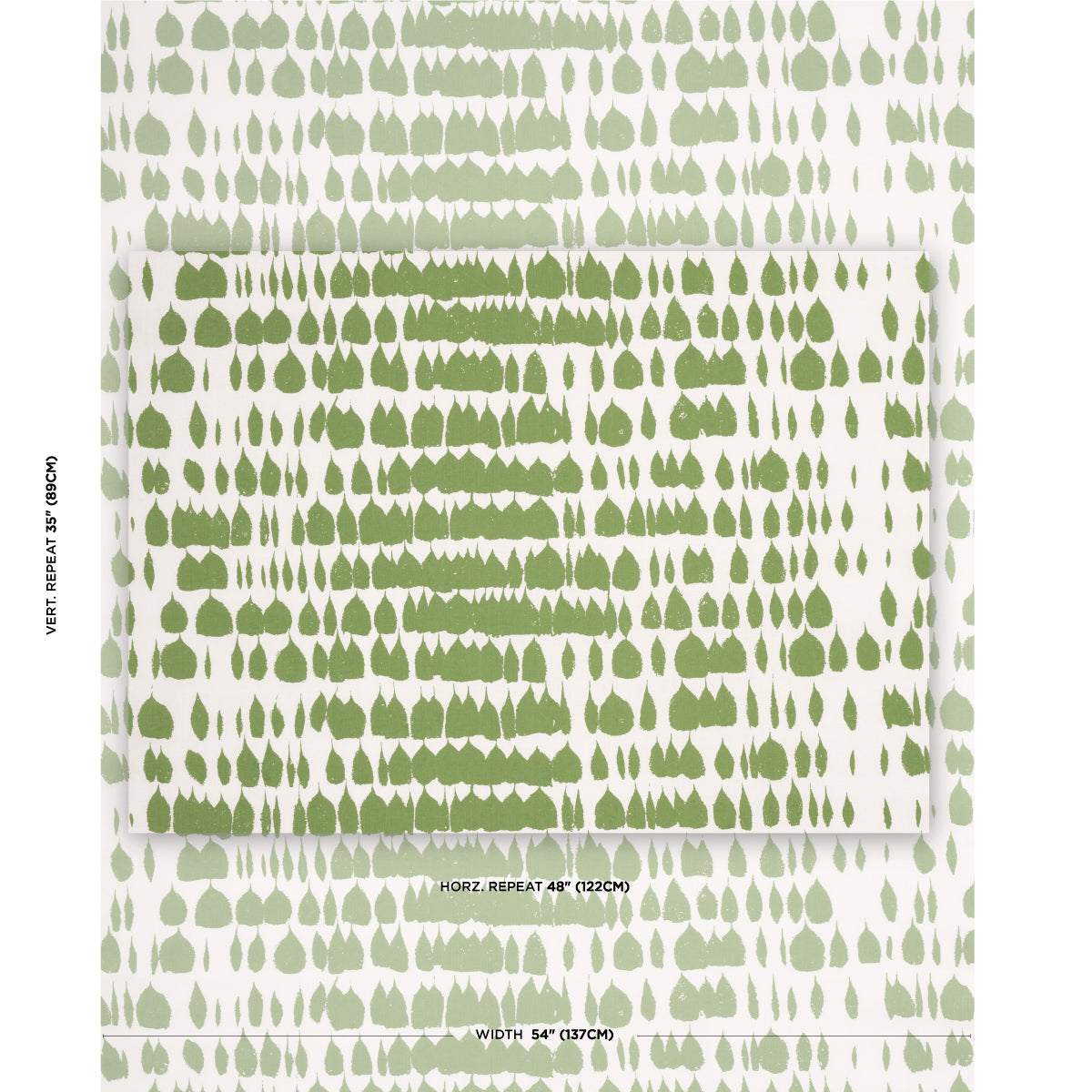 Schumacher Queen Of Spain Green Fabric - Eade's Wallpaper