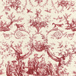 Schumacher Le Couronnement De La Rosiere Rouge Fabric - Eade's Wallpaper