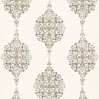 Schumacher Mehndi Linen Print Flax Fabric - Eade's Wallpaper