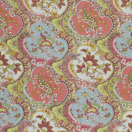 Schumacher Pickfair Paisley Multi Fabric - Eade's Wallpaper
