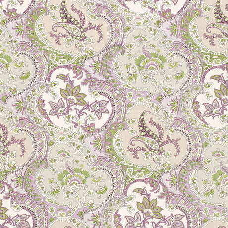 Schumacher Pickfair Paisley Lilac Fabric - Eade's Wallpaper