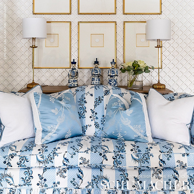 Schumacher Bagatelle Bleu Marine Fabric