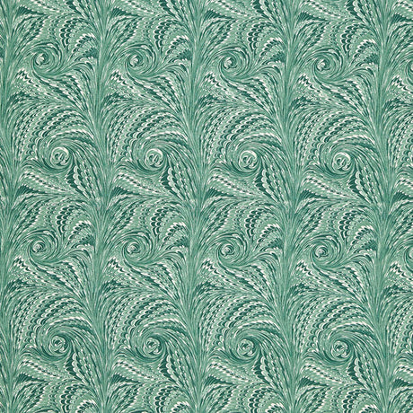 Schumacher Verona Viridian Fabric - Eade's Wallpaper