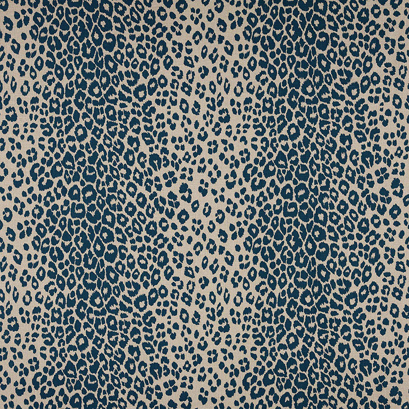 Schumacher Iconic Leopard Ink/Natural Fabric