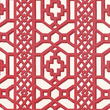 Schumacher Zanzibar Trellis Chintz Lacquer Fabric - Eade's Wallpaper